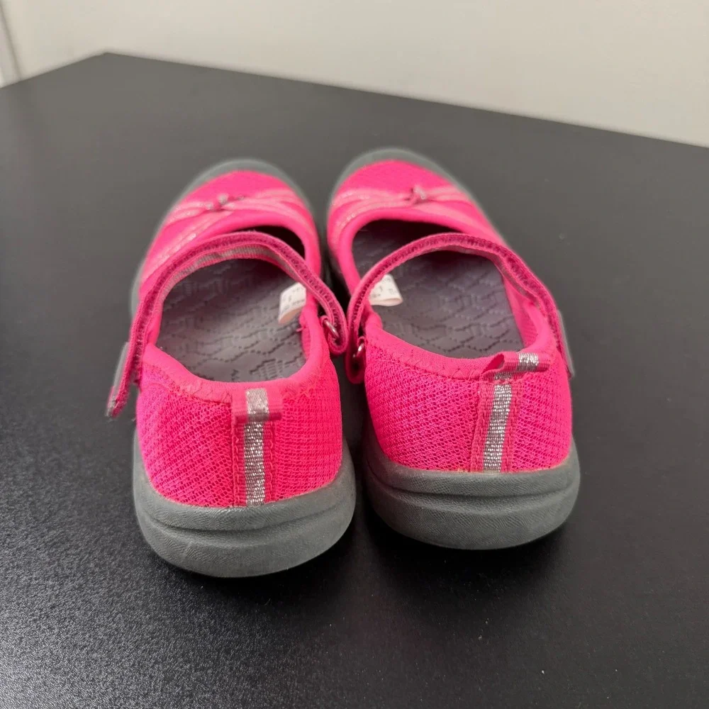 Champion Mary Jane Flats Girls 4 Pink Comfort Athletic Round-Toe School Casual
